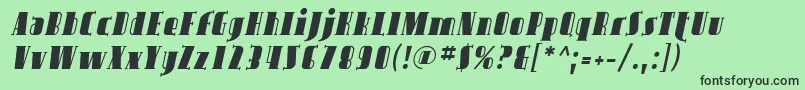 Avond02 Font – Black Fonts on Green Background