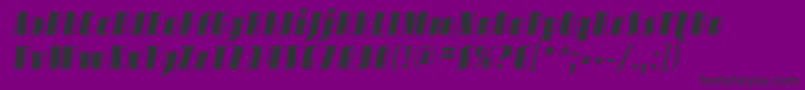 Avond02-Schriftart – Schwarze Schriften auf violettem Hintergrund