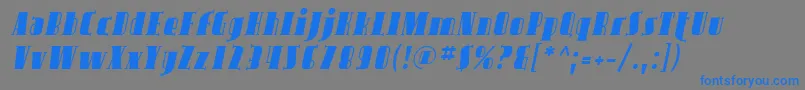 Avond02 Font – Blue Fonts on Gray Background