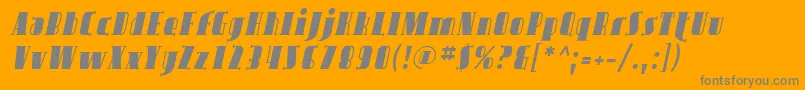 フォントAvond02 – オレンジの背景に灰色の文字