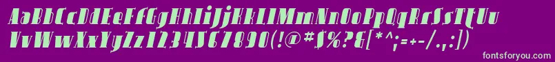 Avond02 Font – Green Fonts on Purple Background