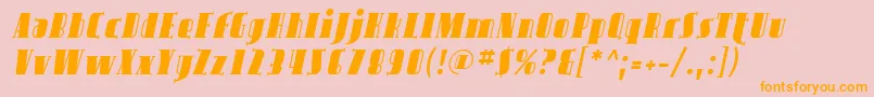 Avond02 Font – Orange Fonts on Pink Background
