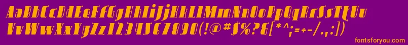 Avond02-Schriftart – Orangefarbene Schriften auf violettem Hintergrund