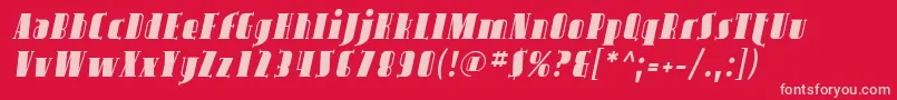 Avond02 Font – Pink Fonts on Red Background