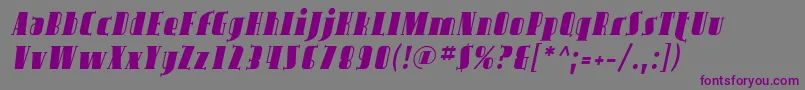 Avond02 Font – Purple Fonts on Gray Background