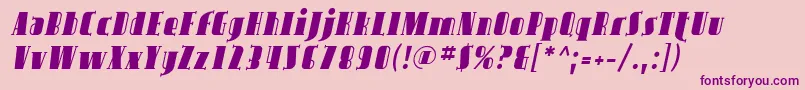 Avond02 Font – Purple Fonts on Pink Background
