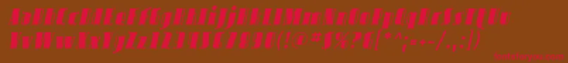Avond02 Font – Red Fonts on Brown Background