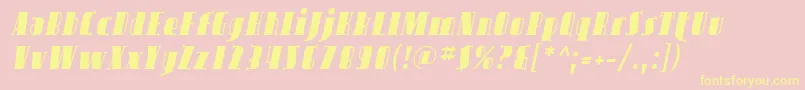 Avond02 Font – Yellow Fonts on Pink Background