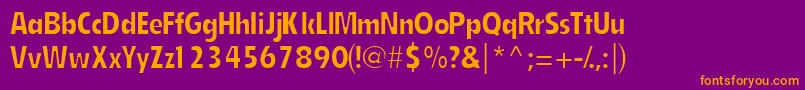 Emphasiscondssk Font – Orange Fonts on Purple Background