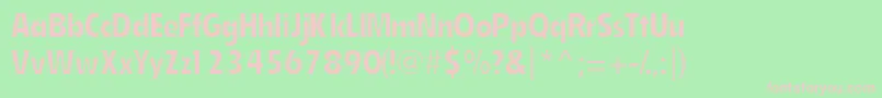 Emphasiscondssk Font – Pink Fonts on Green Background