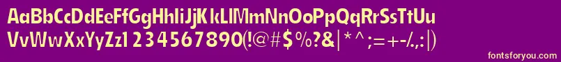 Emphasiscondssk Font – Yellow Fonts on Purple Background