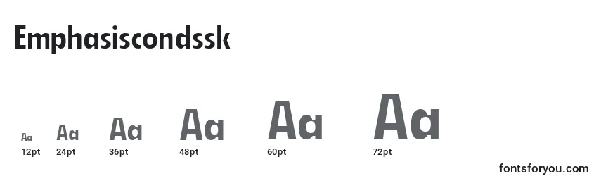 Размеры шрифта Emphasiscondssk