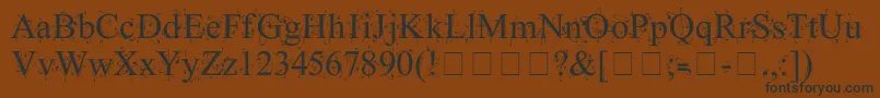 KingthingsFrontwards Font – Black Fonts on Brown Background