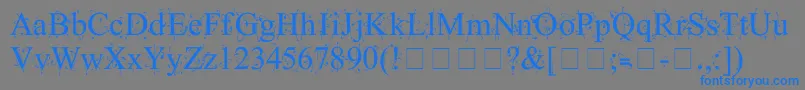 KingthingsFrontwards Font – Blue Fonts on Gray Background