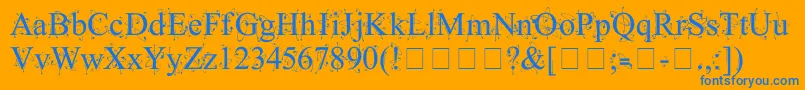 KingthingsFrontwards Font – Blue Fonts on Orange Background
