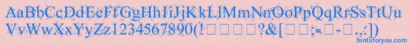 KingthingsFrontwards Font – Blue Fonts on Pink Background