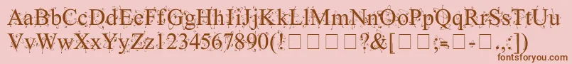 KingthingsFrontwards Font – Brown Fonts on Pink Background