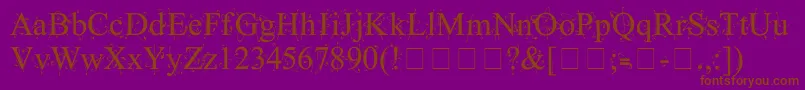 KingthingsFrontwards Font – Brown Fonts on Purple Background