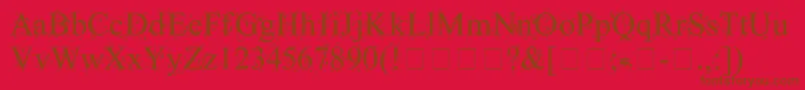 KingthingsFrontwards Font – Brown Fonts on Red Background