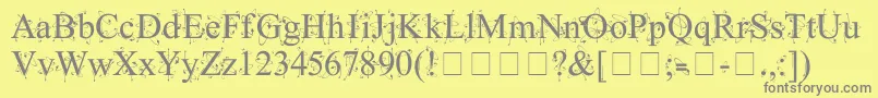 KingthingsFrontwards Font – Gray Fonts on Yellow Background