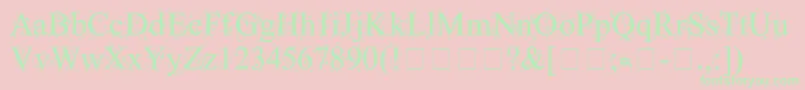 KingthingsFrontwards Font – Green Fonts on Pink Background