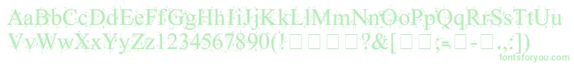 KingthingsFrontwards Font – Green Fonts on White Background