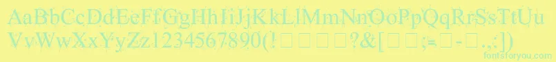 KingthingsFrontwards Font – Green Fonts on Yellow Background