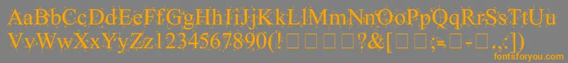 KingthingsFrontwards Font – Orange Fonts on Gray Background