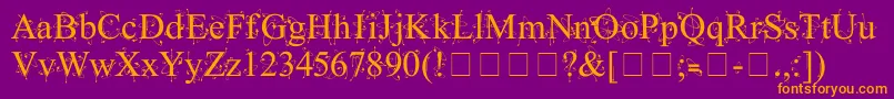 KingthingsFrontwards Font – Orange Fonts on Purple Background