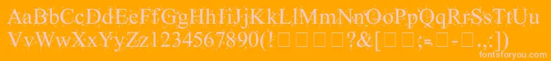 KingthingsFrontwards Font – Pink Fonts on Orange Background
