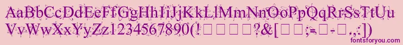 KingthingsFrontwards Font – Purple Fonts on Pink Background