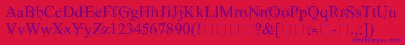 KingthingsFrontwards Font – Purple Fonts on Red Background