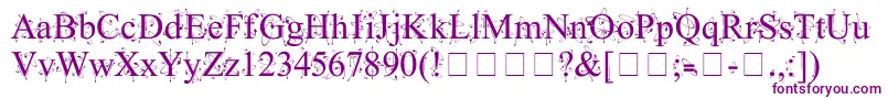 KingthingsFrontwards Font – Purple Fonts on White Background