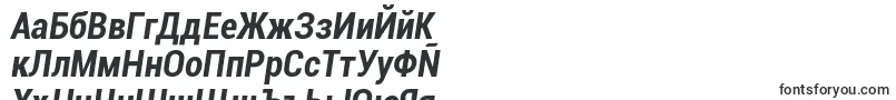 RobotoBoldCondensedItalic-Schriftart – bulgarische Schriften
