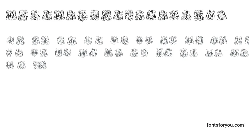 Czcionka HardToReadMonograms (40550) – alfabet, cyfry, specjalne znaki