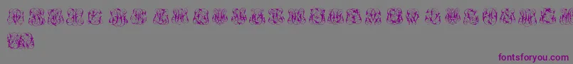 HardToReadMonograms Font – Purple Fonts on Gray Background
