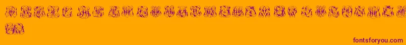 fuente HardToReadMonograms – Fuentes Moradas Sobre Fondo Naranja