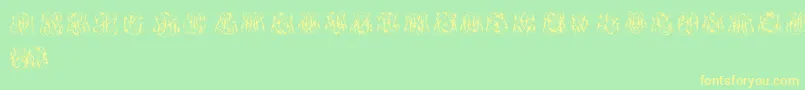 En savoir plus sur la police HardToReadMonograms Police HardToReadMonograms – polices jaunes sur fond vert