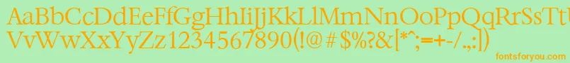 BernsteinserialLightRegular Font – Orange Fonts on Green Background