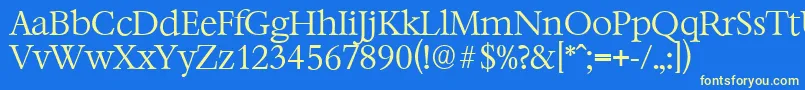 Шрифт BernsteinserialLightRegular – жёлтые шрифты на синем фоне