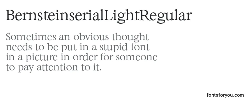Review of the BernsteinserialLightRegular Font