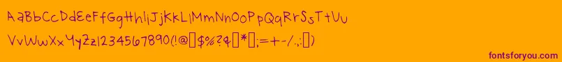 CapellaStar Font – Purple Fonts on Orange Background