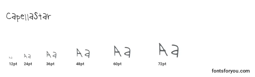 CapellaStar Font Sizes