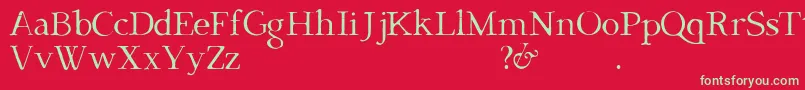 フォントDarkBlackD – 赤い背景に緑の文字