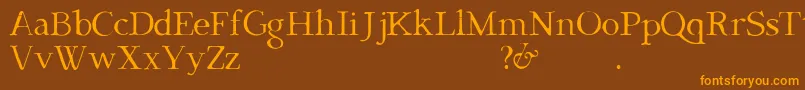 DarkBlackD Font – Orange Fonts on Brown Background