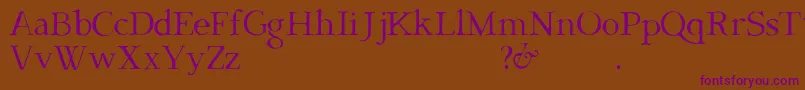 DarkBlackD Font – Purple Fonts on Brown Background