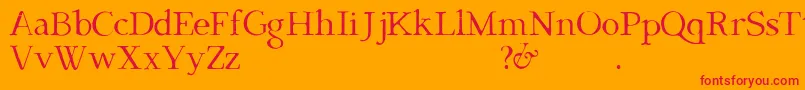 DarkBlackD Font – Red Fonts on Orange Background