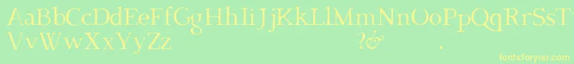 DarkBlackD Font – Yellow Fonts on Green Background