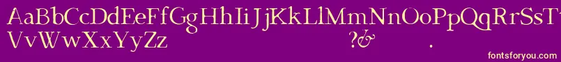 DarkBlackD Font – Yellow Fonts on Purple Background