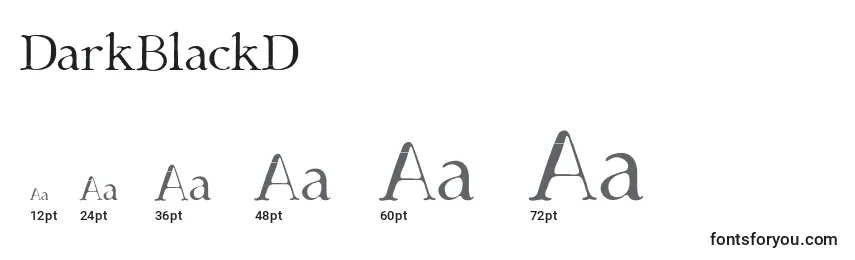 DarkBlackD Font Sizes